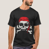 Piratenflagge Pirate Skull und Crossbones Geschenk T-Shirt (Vorderseite)