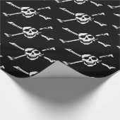 Piratenflagge Pirate Skull Wrapping Paper Geschenkpapier (Ecke)