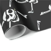 Piratenflagge Pirate Skull Wrapping Paper Geschenkpapier (Rolleneckpunkt)