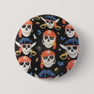 Piratenflagge Pirate Skulls Button