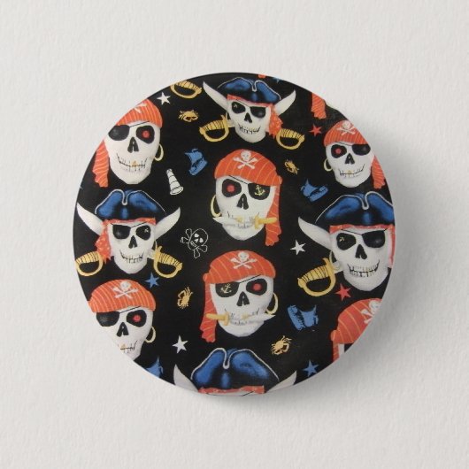 Piratenflagge Pirate Skulls Button (Vorderseite)