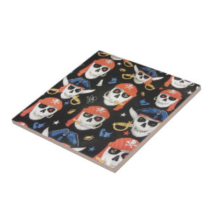 Piratenflagge Pirate Skulls Fliese
