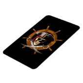 Piratenflagge Pirate Wheel Magnet (Linke Seite)
