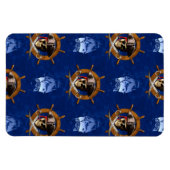 Piratenflagge Pirate Wheel Magnet (Horizontal)