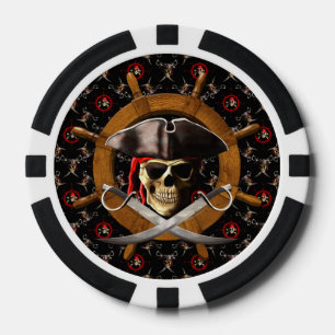 Piratenflagge Pirate Wheel Pokerchips