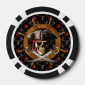 Piratenflagge Pirate Wheel Pokerchips (Rückseite)