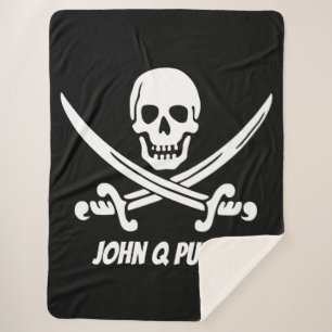 Piratenflagge-Piraten-Flagge mit Namen Sherpadecke