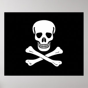 Piratenflagge-Piraten-Flagge Poster
