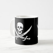 Piratenflagge-Piraten-Flaggen-Tasse Kaffeetasse (Vorderseite Links)