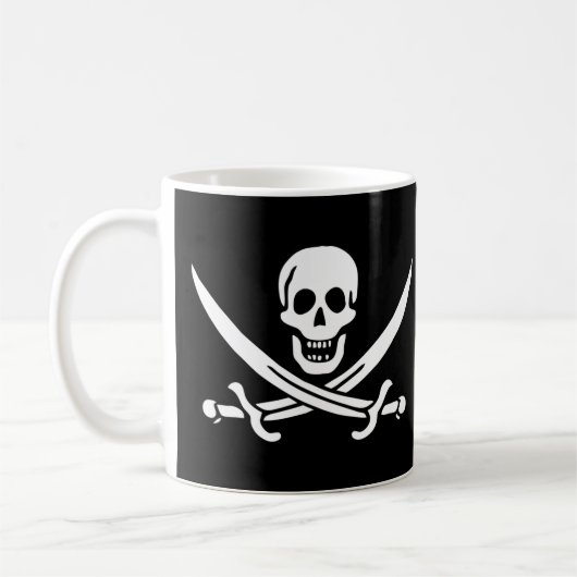 Piratenflagge-Piraten-Flaggen-Tasse Kaffeetasse (Links)