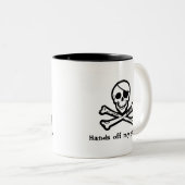 Piratenflagge-Piraten-Grog-Tasse Zweifarbige Tasse (VorderseiteRechts)