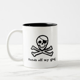 Piratenflagge-Piraten-Grog-Tasse Zweifarbige Tasse