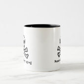 Piratenflagge-Piraten-Grog-Tasse Zweifarbige Tasse (Mittel)