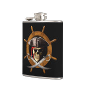 Piratenflagge-Piraten-Rad Flachmann (Links)