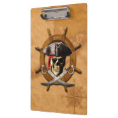 Piratenflagge-Piraten-Rad Klemmbrett (Links)