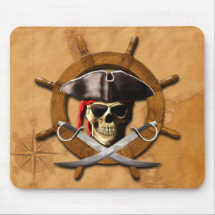 Piratenflagge-Piraten-Rad Mousepad