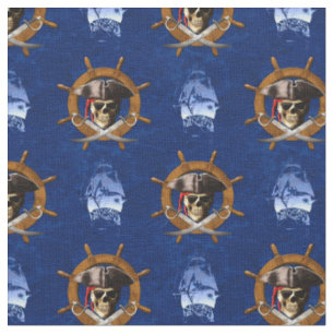 Piratenflagge-Piraten-Rad Stoff