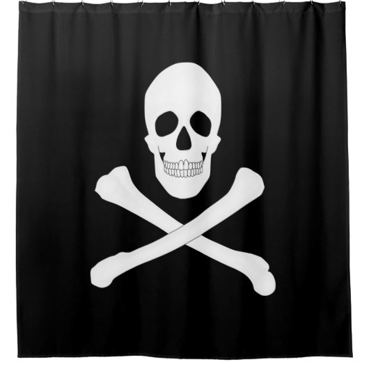 Piratenflagge (Piratenflagge) Duschvorhang (Vorderseite)