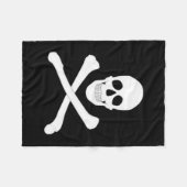 Piratenflagge (Piratenflagge) Fleecedecke (Vorderseite (Horizontal))