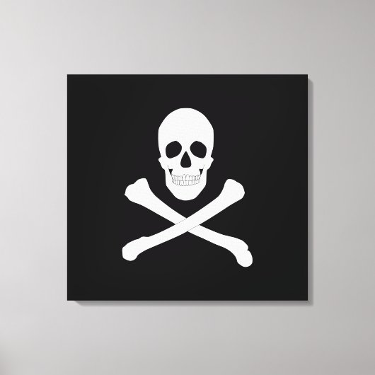 Piratenflagge (Piratenflagge) Leinwanddruck (Vorderseite)