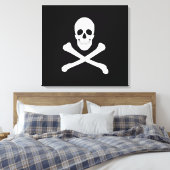 Piratenflagge (Piratenflagge) Leinwanddruck (Insitu (Schlafzimmer))