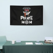 Piratenflagge Piratenflagge Mama Skull & Crossbone Banner (Messeveranstaltung)