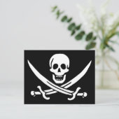 Piratenflagge Piratenflagge Postkarte (Stehend Vorderseite)