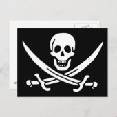 Piratenflagge Piratenflagge Postkarte (Vorne/Hinten)