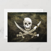 Piratenflagge, Piratenflagge Postkarte (Vorne/Hinten)