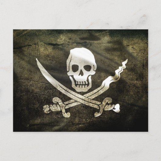 Piratenflagge, Piratenflagge Postkarte (Vorderseite)