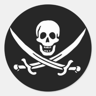 Piratenflagge Piratenflagge Runder Aufkleber
