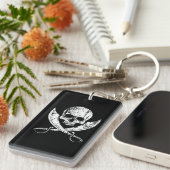 Piratenflagge Piratenflagge Skull und Cross-Schwer Schlüsselanhänger (Vorderseite rechts)