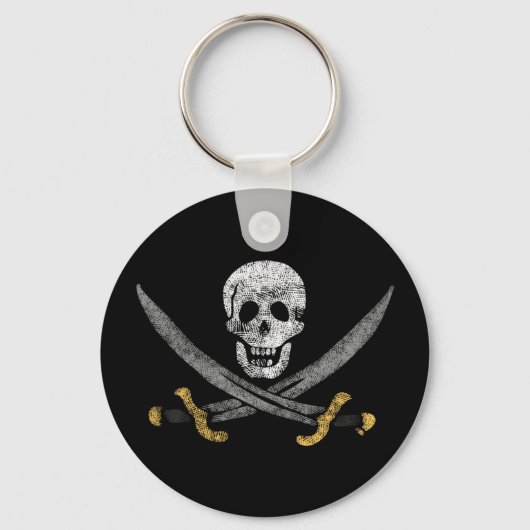 Piratenflagge Piratenflagge Skull und Schwerter Schlüsselanhänger (Vorderseite)