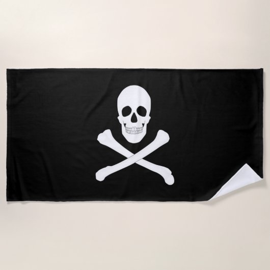 Piratenflagge (Piratenflagge) Strandtuch (Vorderseite)