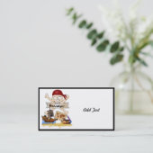 Piratenflagge, Piratenschiff & Piratenpost Visitenkarte (Stehend Vorderseite)