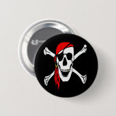 Piratenflagge Pirates Skull und Knochen Button (Vorne & Hinten)