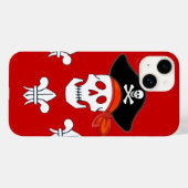 PIRATENFLAGGE, PIRATHAT UND DREI LILIEN Case-Mate iPhone HÜLLE (Rückseite (Horizontal))