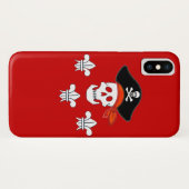 PIRATENFLAGGE, PIRATHAT UND DREI LILIEN Case-Mate iPhone HÜLLE (Rückseite (Horizontal))