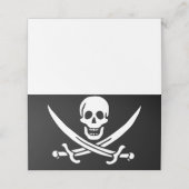 Piratenflagge Platzkarte (Außenseite Aufgefaltet)