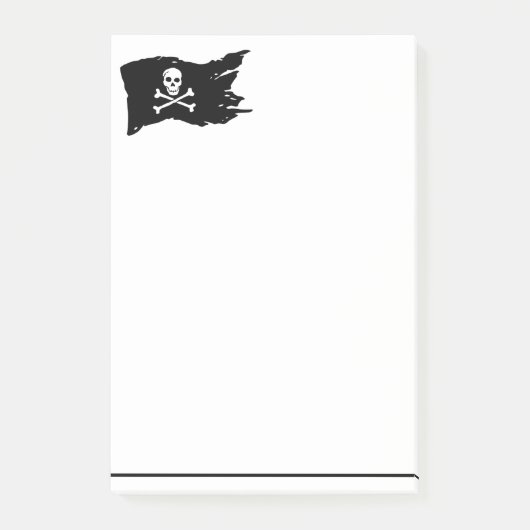Piratenflagge Post it Notes Post-it Klebezettel (Vorderseite)