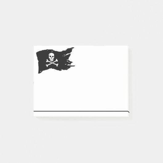 Piratenflagge Post it Notes Post-it Klebezettel (Vorderseite)