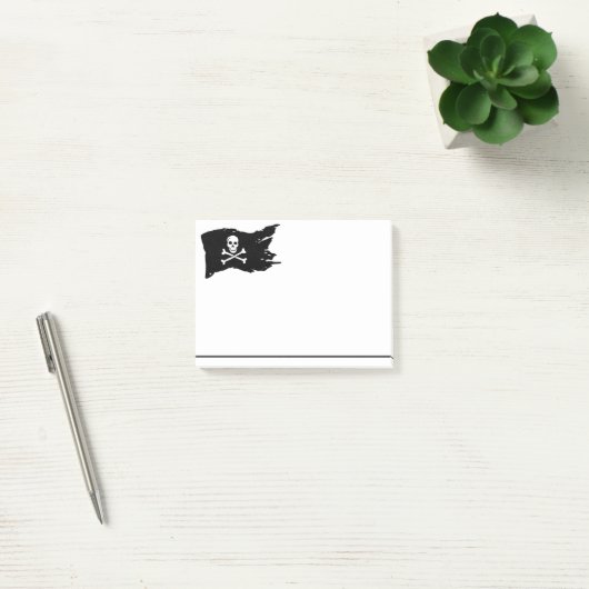 Piratenflagge Post it Notes Post-it Klebezettel (Büro)
