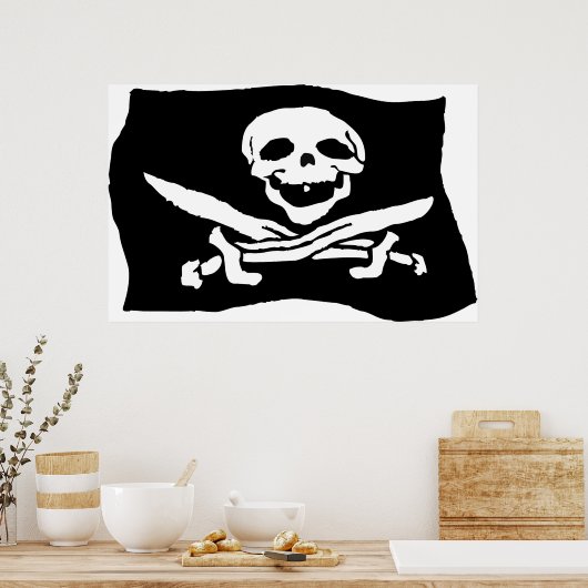 Piratenflagge Poster (Küche)