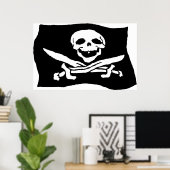 Piratenflagge Poster (Heimbüro)