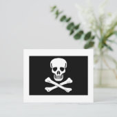 Piratenflagge Postkarte (Stehend Vorderseite)