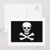 Piratenflagge Postkarte (Vorne/Hinten)