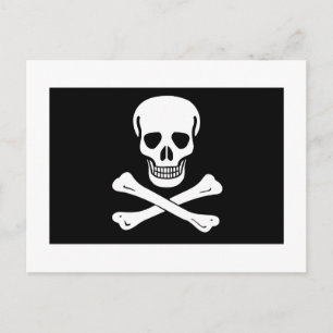 Piratenflagge Postkarte