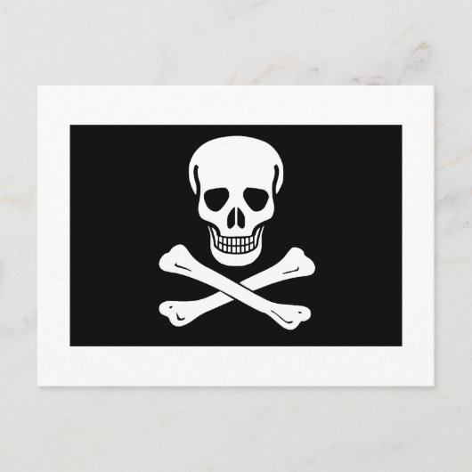 Piratenflagge Postkarte (Vorderseite)