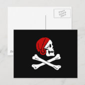 Piratenflagge Postkarte (Vorne/Hinten)