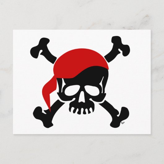 Piratenflagge Postkarte (Vorderseite)